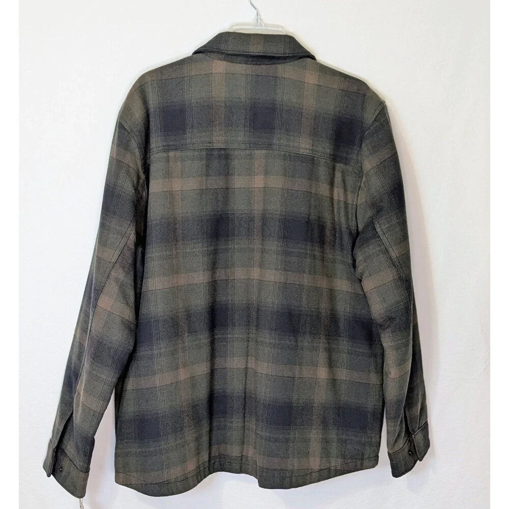 Levi's Men's Plaid Shirt Jacket Large New With Tags Quilted Insulated Shacket - Picture 2 of 11